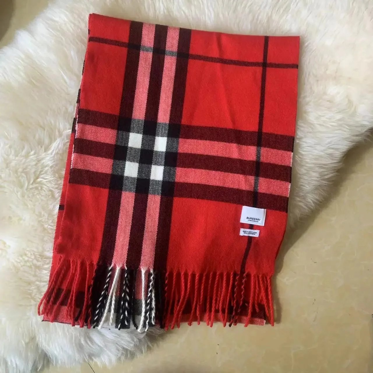 Burberry Scarves Fringed check scarf image 5