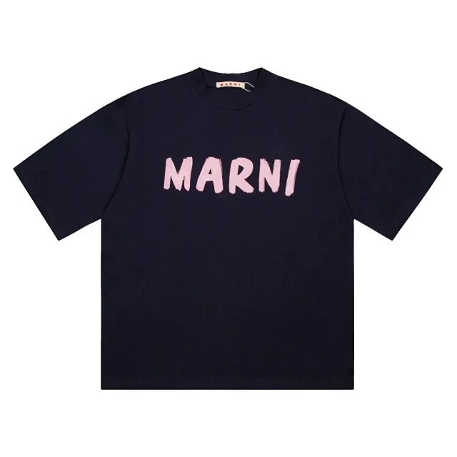 Marni T-Shirts Logo Print Short-Sleeve T-Shirt product detail image 3