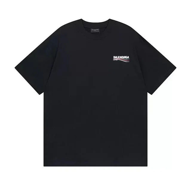 Balenciaga T-Shirts Oversized short-sleeve T-shirt with distressed logo print product detail image 10