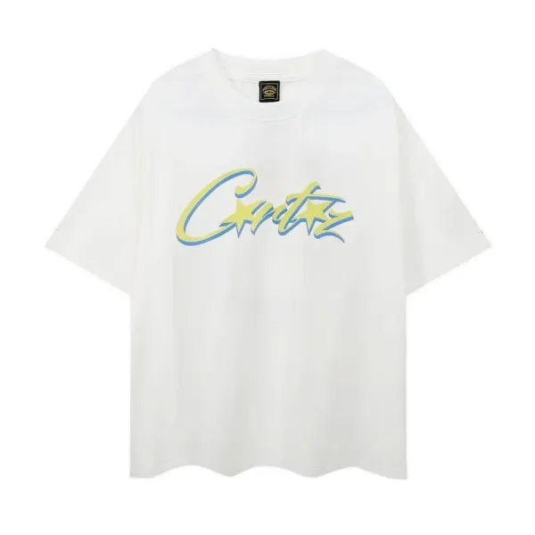 Corteiz Script Logo White Oversized T-Shirt - 1