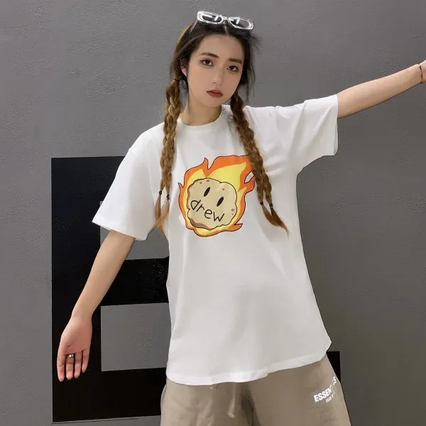 Drew House Flame Potato White T-Shirt - 1
