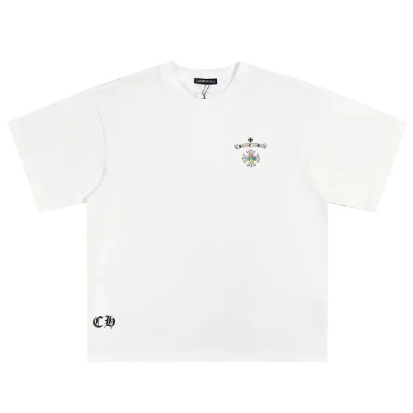 Chrome Hearts x Flower Motif White T-Shirt - 1