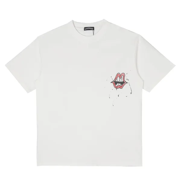 Gallery Dept Lips Print White T-Shirt - 1