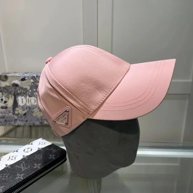 Prada Hats Triangle Plaque Baseball Cap product detail image 6