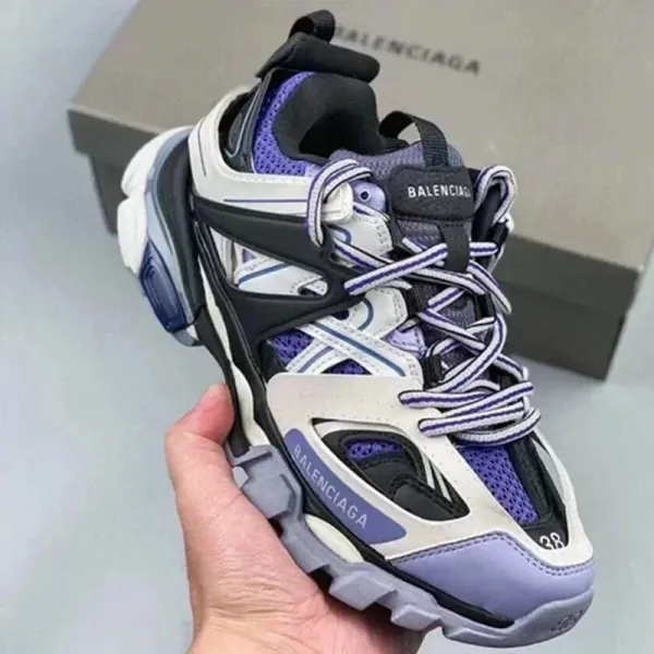 Balenciaga Track 2 Purple White Black Chunky Sneakers - 1