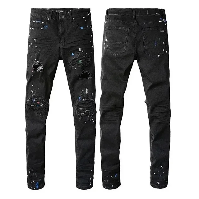 AMIRI Jeans Distressed graphic-print product detail image 11