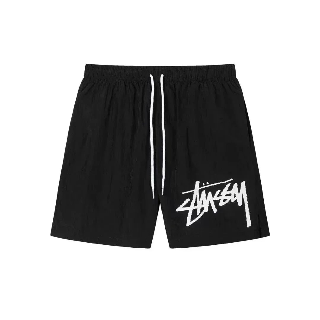 Stüssy Logo Print Nylon Shorts Purple - 4