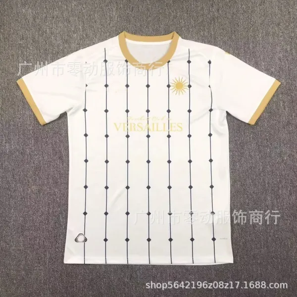 Versailles Football Club x Kombat White Gold Striped Jersey - 1