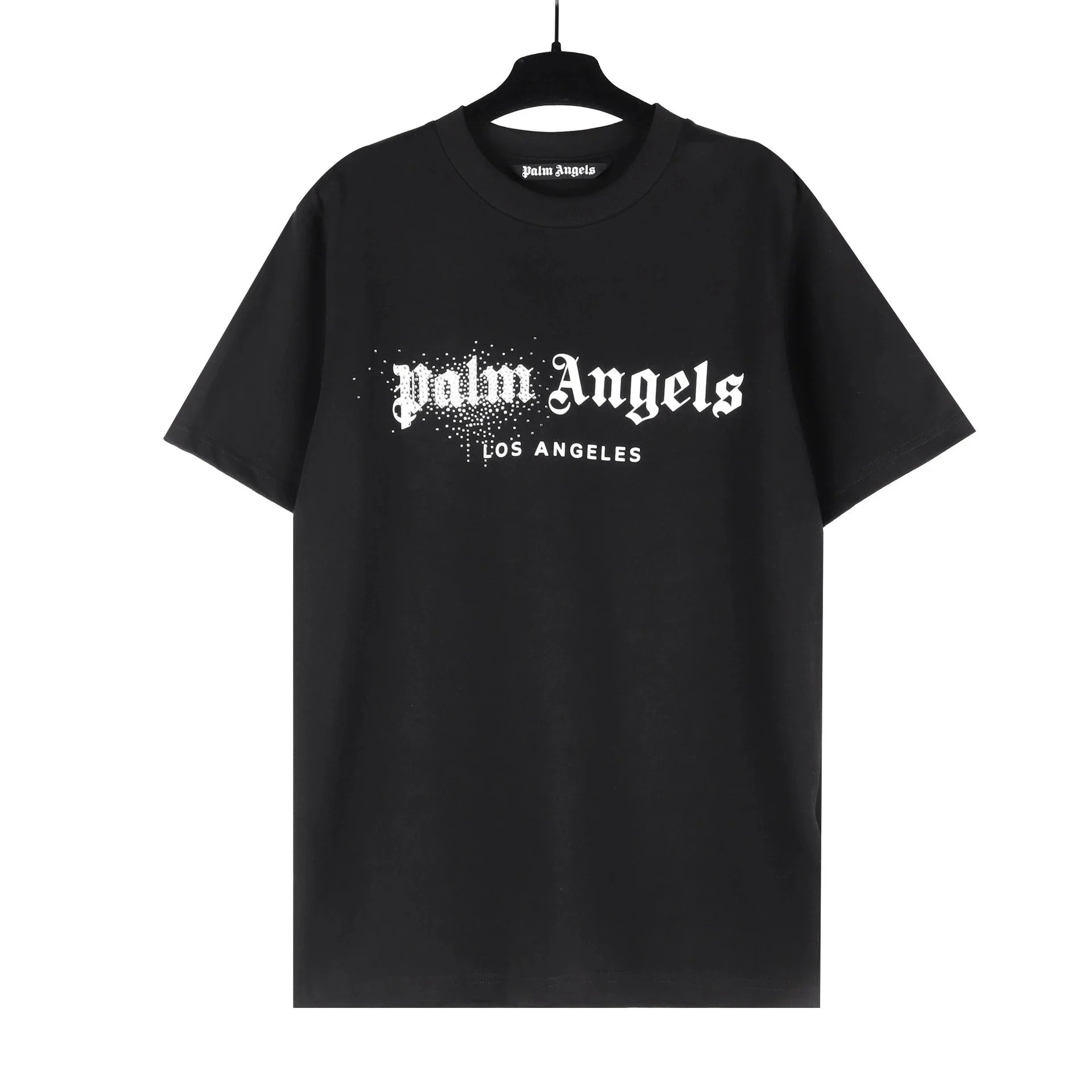 Palm Angels T-Shirts Short-Sleeve Graphic Print — 2214 Black
