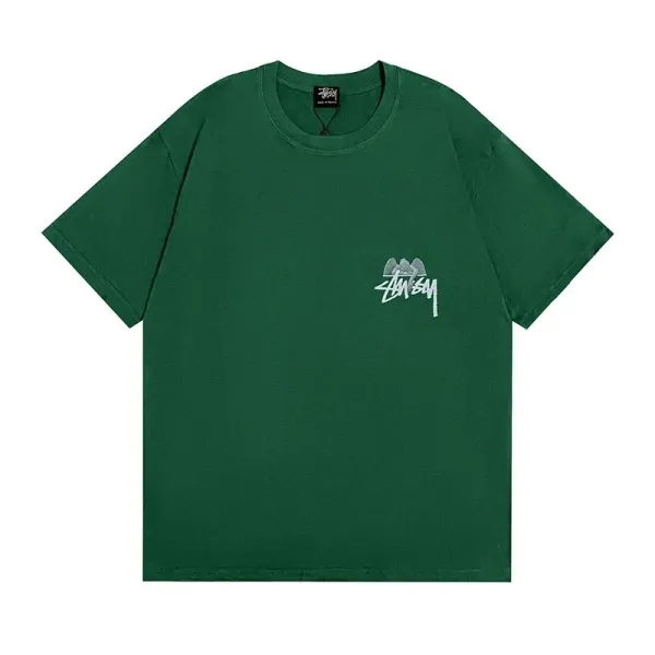 Stussy Mountain Logo T-Shirt Forest Green T-Shirt - 1