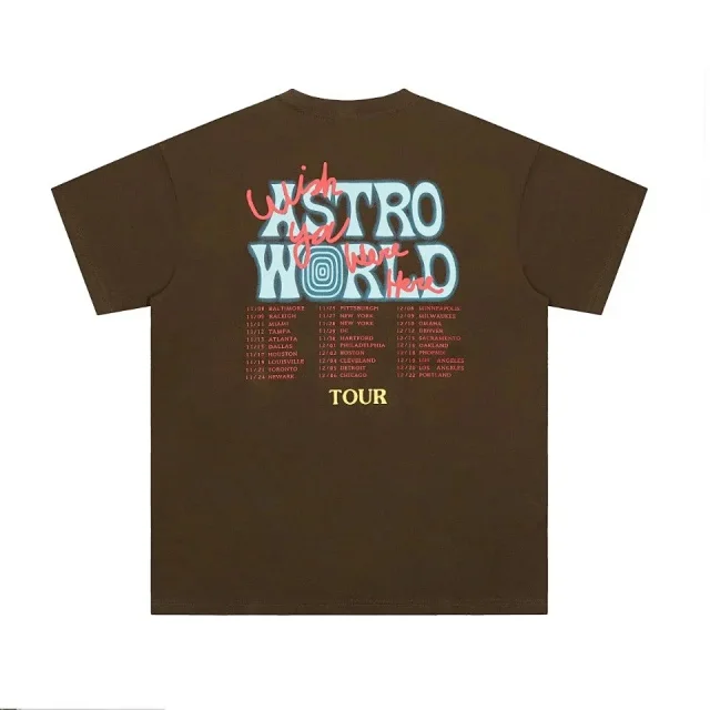 Travis Scott T-Shirts Astroworld Wish You Were Here Tour graphic product detail image 3