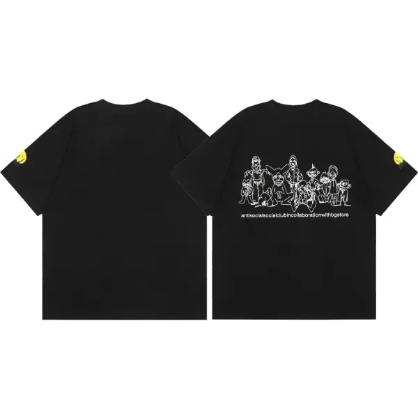 Anti Social Social Club x BG Store Group Illustration Black T-Shirt - 1