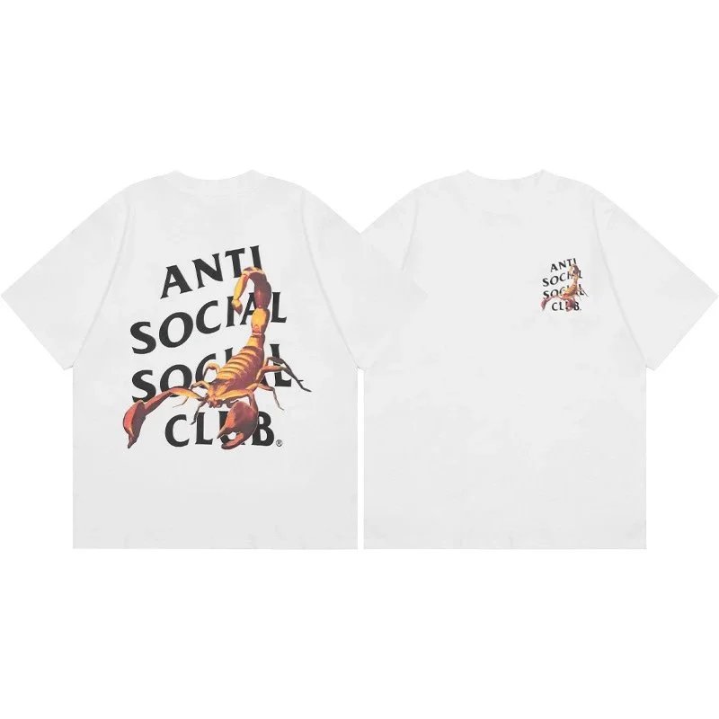 Anti Social Club T-Shirts Graphic Print Short-Sleeve T-Shirt — 02 white