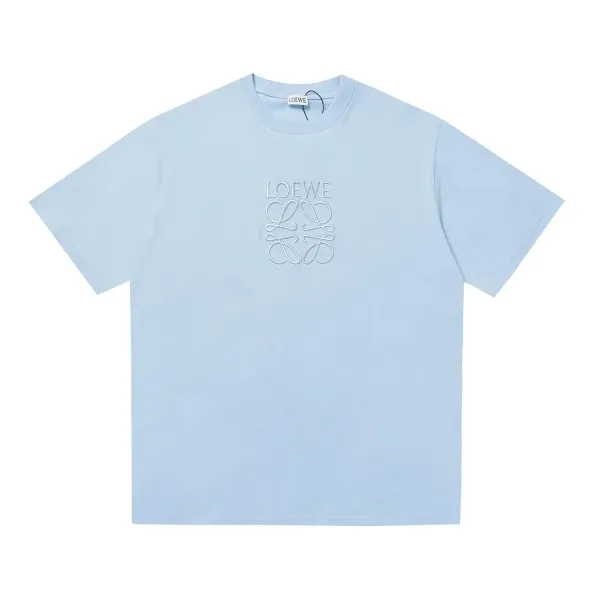 Loewe Anagram Embroidered T-Shirt Light Blue T-Shirt - 1