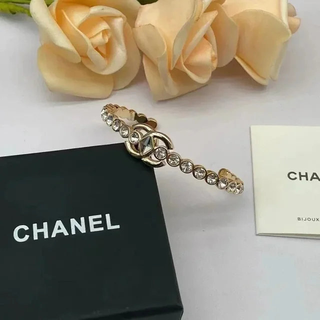 Chanel Jewelry Logo Cuff Bracelet product detail image 7