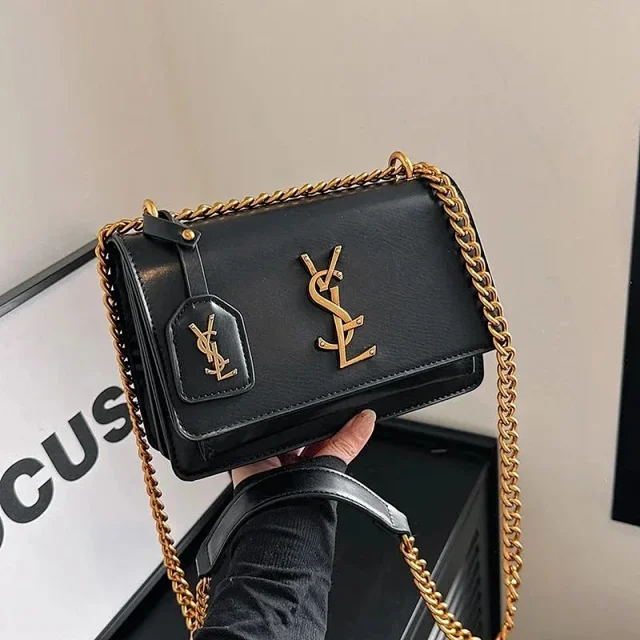 Saint Laurent Crossbody Bags Chain-Strap Logo Plaque product detail image 2