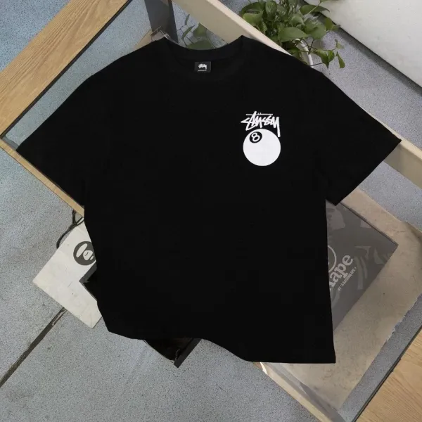 Stüssy Floral Print Pocket Tee Black T-Shirt - 6