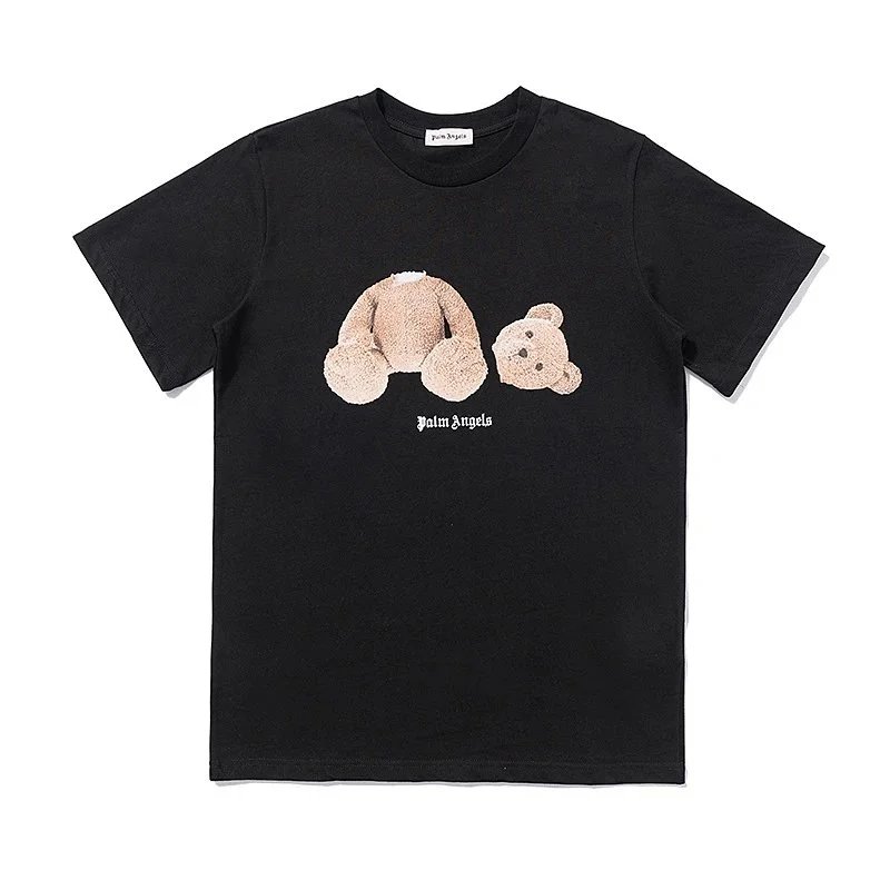 Palm Angels T-Shirts Short-sleeve graphic logo T-shirt — 667 Black