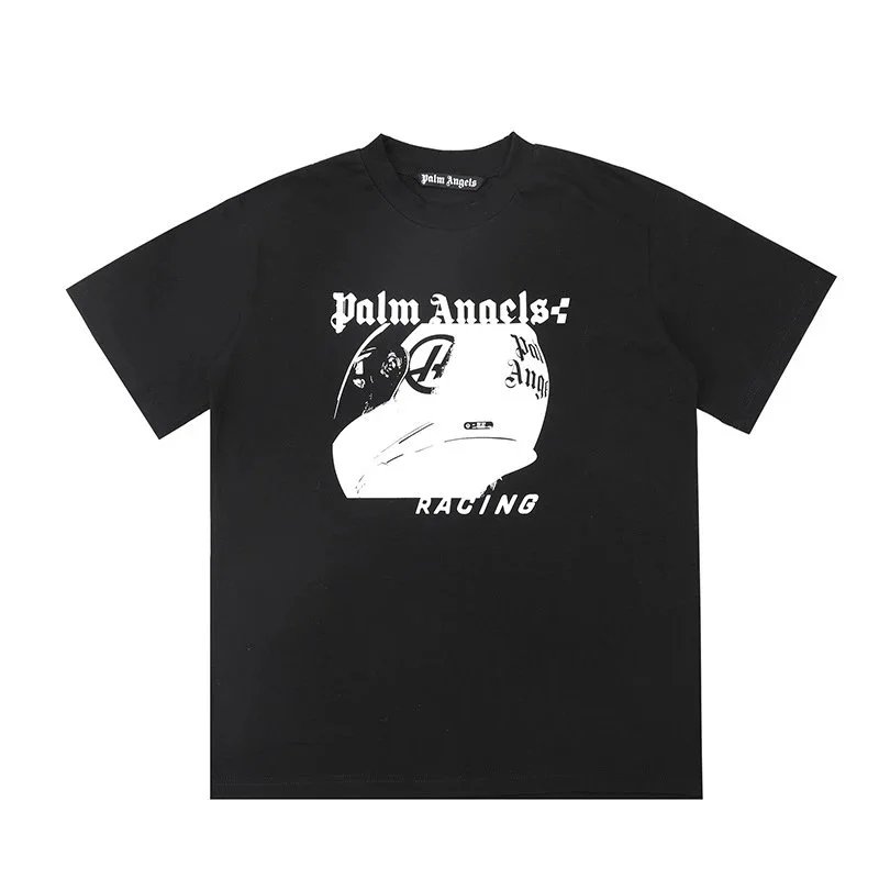 Palm Angels T-Shirts Short-sleeve graphic logo T-shirt — 2284 Black