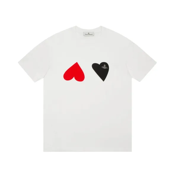 Vivienne Westwood Hearts Print White T-Shirt - 1