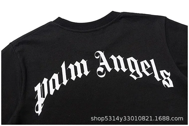 Palm Angels T-Shirts Short-sleeve graphic logo T-shirt product detail image 7