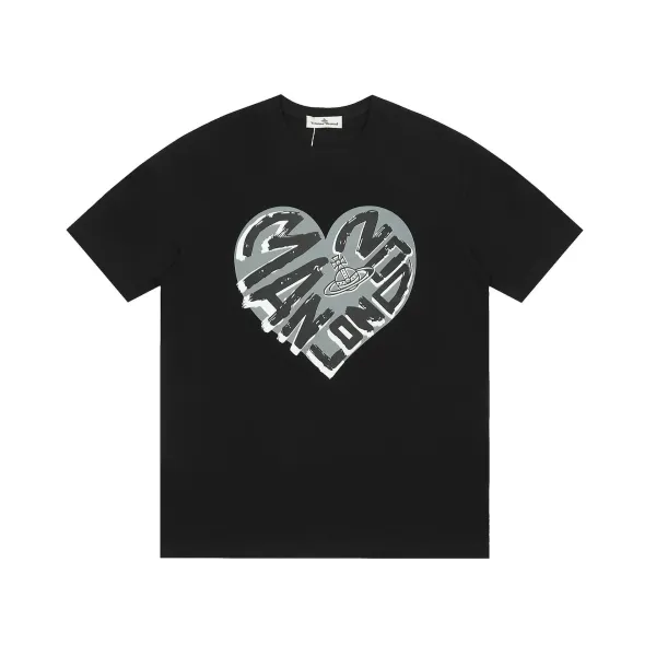 Vivienne Westwood Heart Logo T-Shirt Black - 1