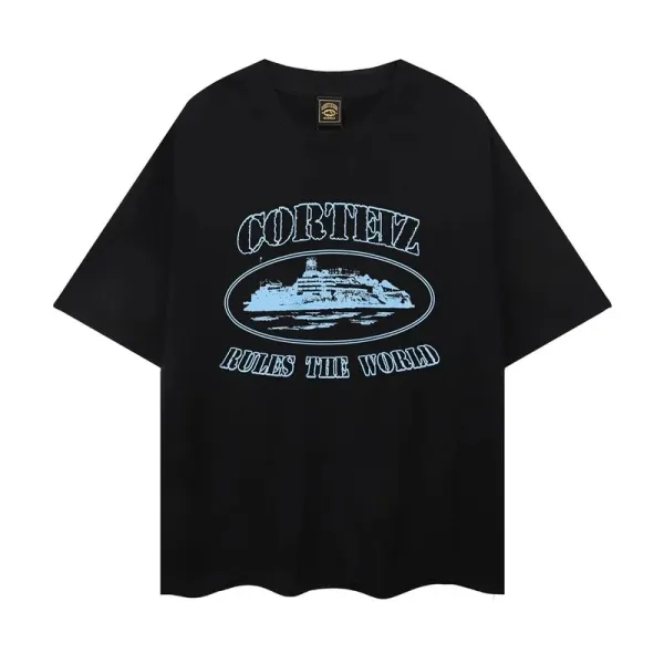 Corteiz Rules The World Graphic T-Shirt Black - 1