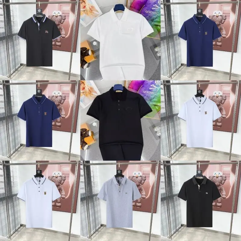 Burberry Men's Polo Shirt - White with Monogram Em