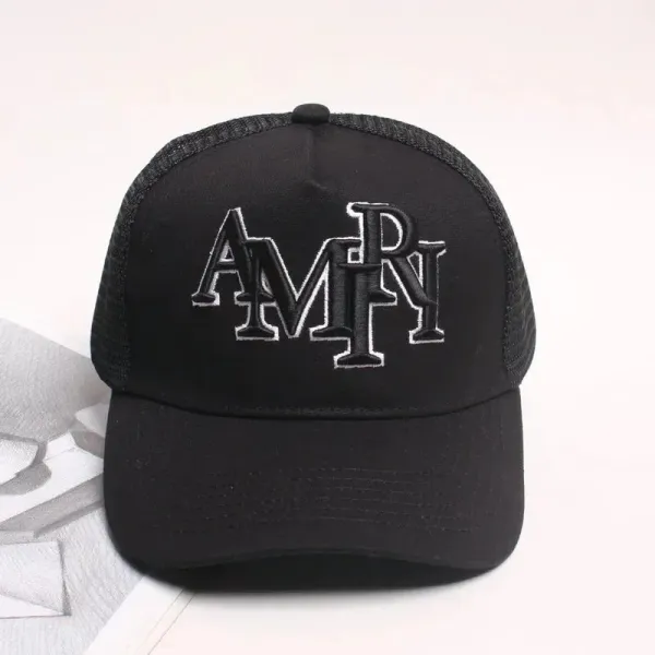 Amiri Angel Rose Trucker Cap Black - 2
