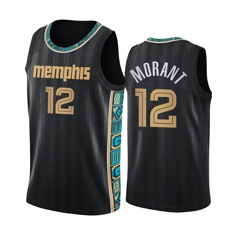 Memphis Grizzlies Ja Morant #12 City Edition Jersey Black - 4