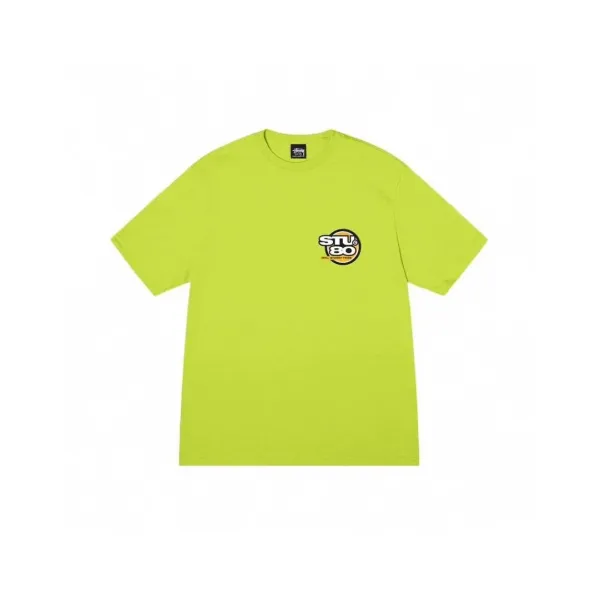 Stüssy STU80 Logo Graphic T-Shirt Neon Lime - 1