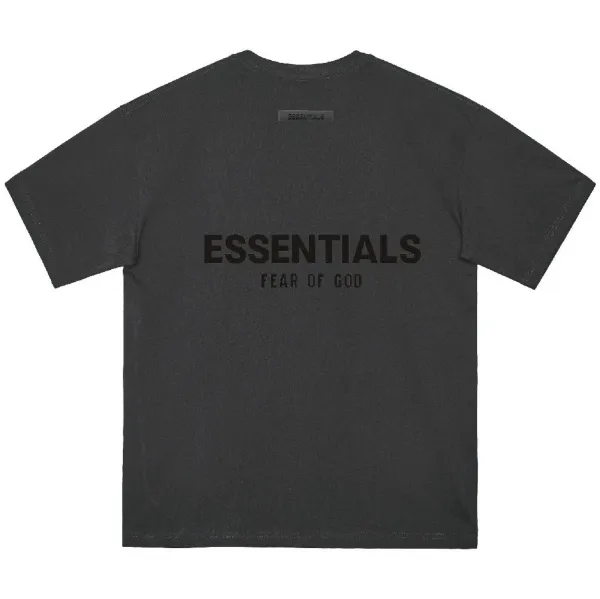 Fear of God Essentials Logo Print Black T-Shirt - 1