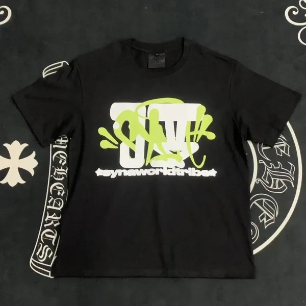 SYNA.TRIBE Synaworldtribe Graphic T-Shirt Black - 1