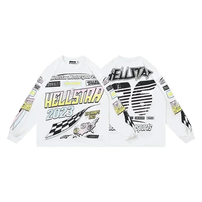 Hellstar Path to Paradise Long Sleeve T-Shirt White - 4