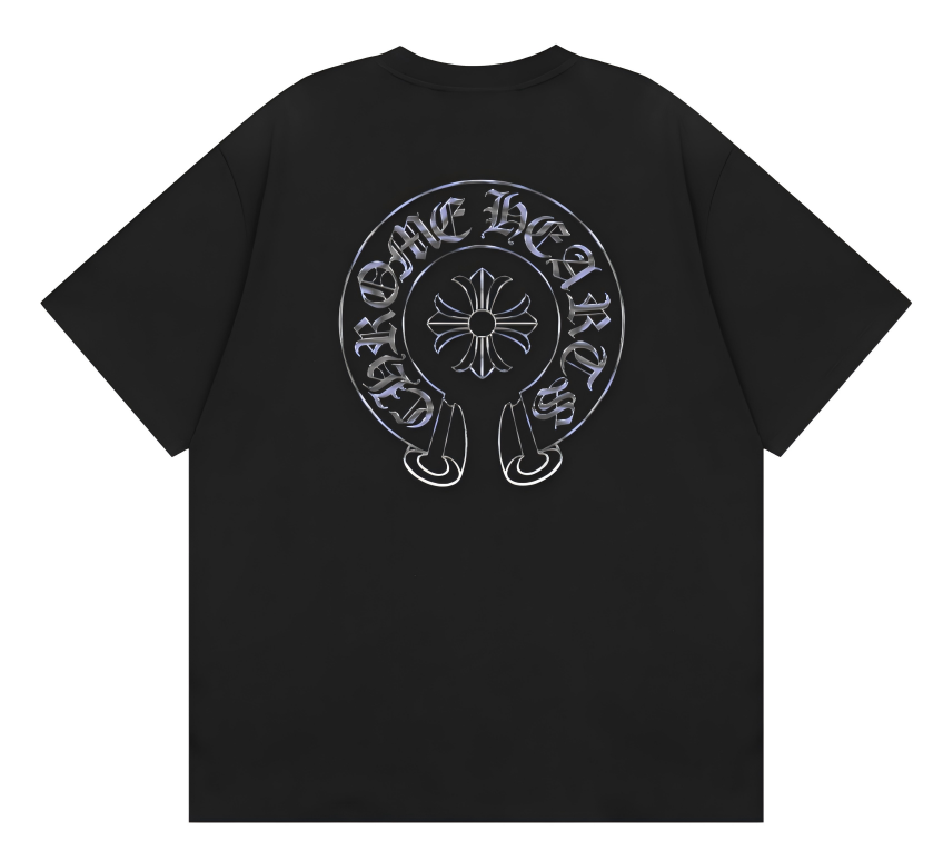 Chrome Hearts T-Shirts Cross Graphic Short-Sleeve T-Shirt image 4