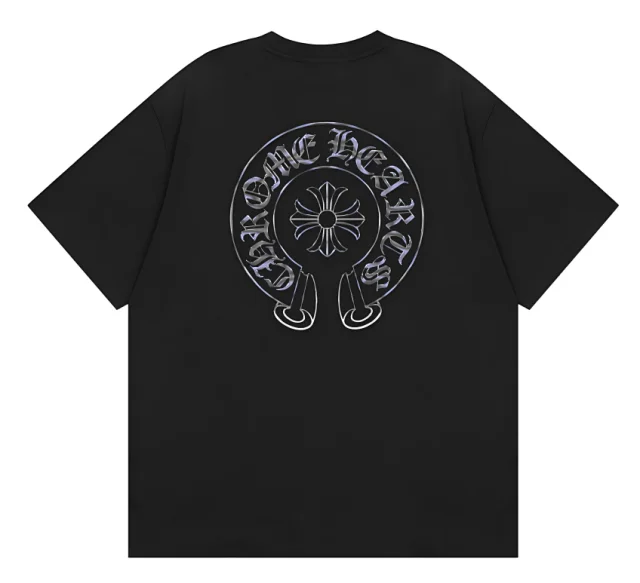 Chrome Hearts T-Shirts Cross Graphic Short-Sleeve T-Shirt product detail image 4