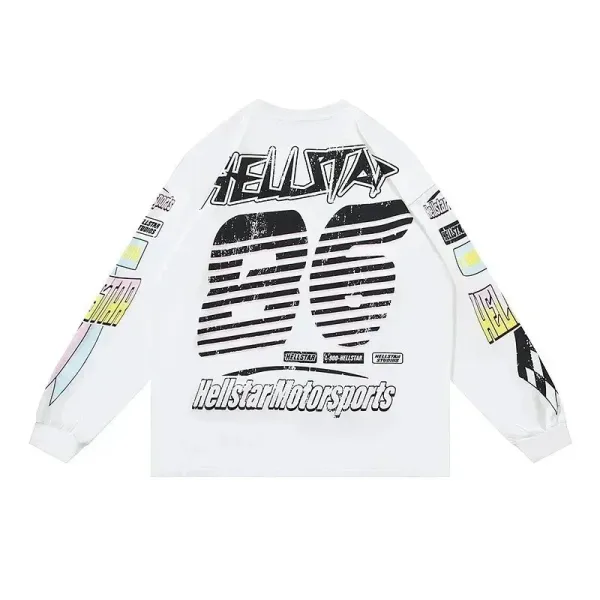 Hellstar Path to Paradise Long Sleeve T-Shirt White - 6