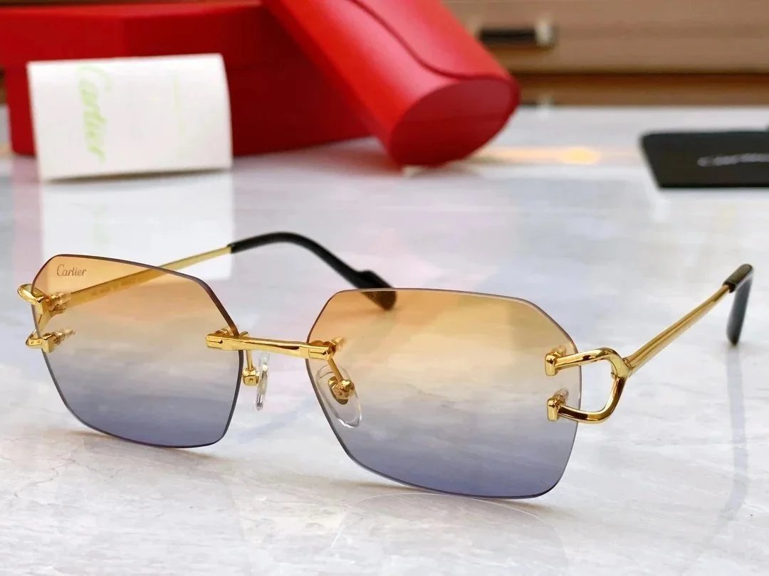 Cartier Eyewear CT0418O Rimless Rectangular Glasses image 5
