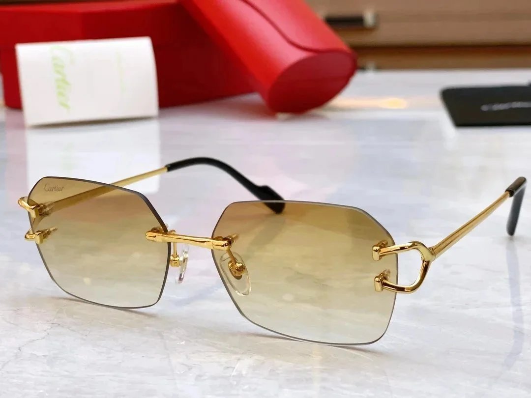 Cartier Eyewear CT0418O Rimless Rectangular Glasses image 8