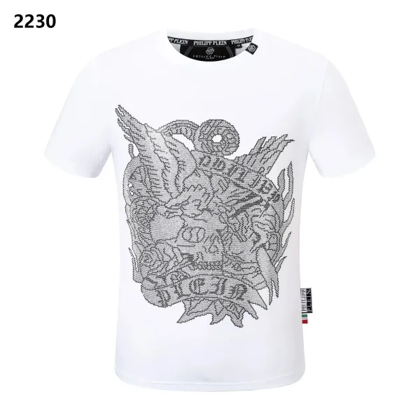 Philipp Plein Crystal Dragon Graphic White T-Shirt - 1
