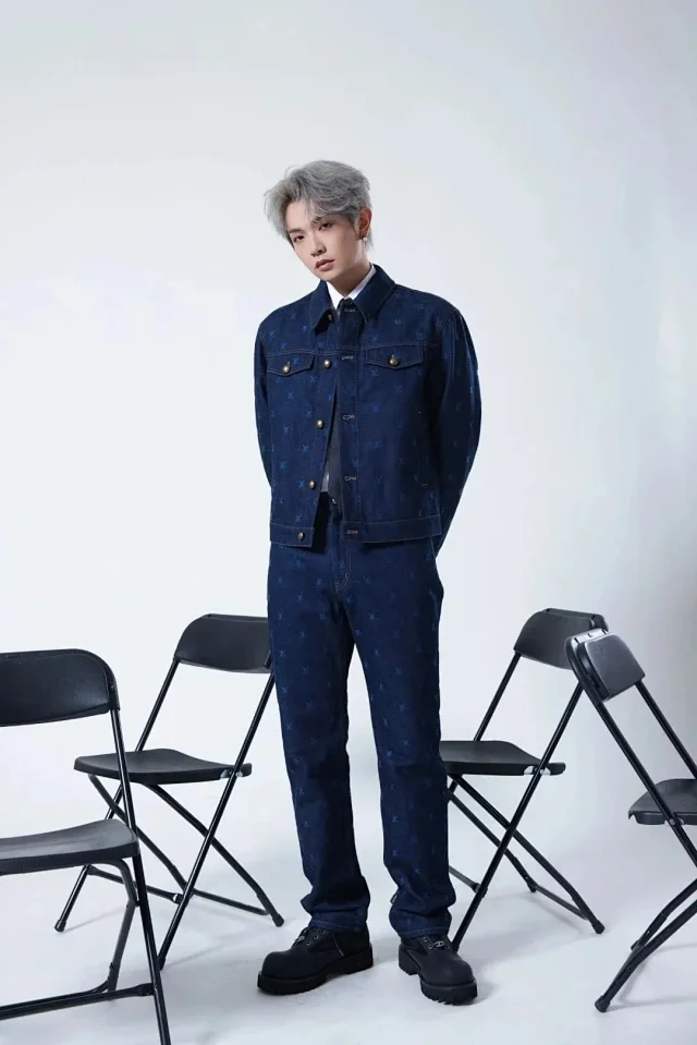 Louis Vuitton Matching Sets Printed Denim Jacket and Jeans Set product detail image 6