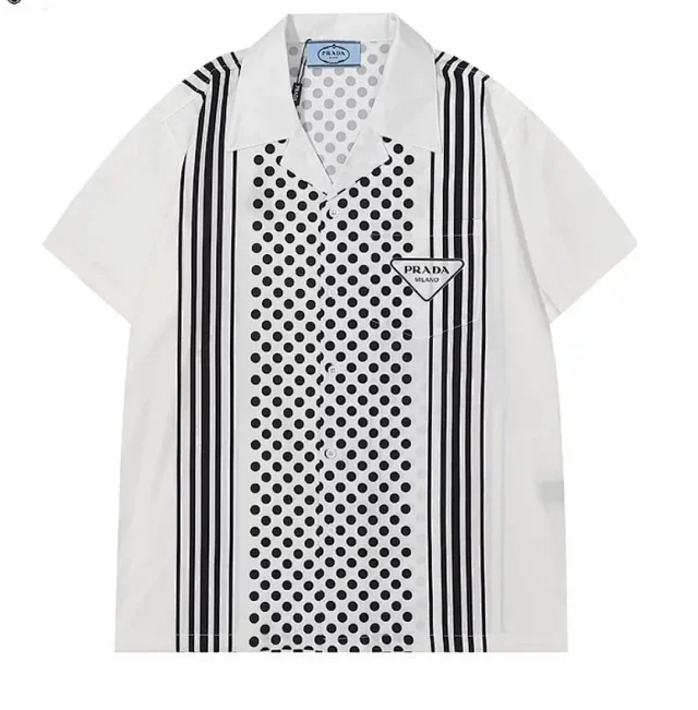 Prada Shirts MX 60 short-sleeve camp-collar graphic shirt product detail image 5
