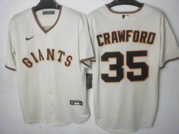 Nike MLB San Francisco Giants Barry Bonds Cream Away Jersey - 10
