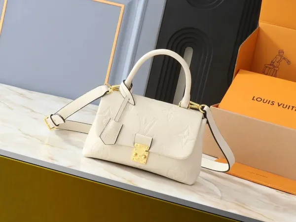 Louis Vuitton Monogram Reverse Petite Malle Handbag Beige Leather Boston Bag - 11