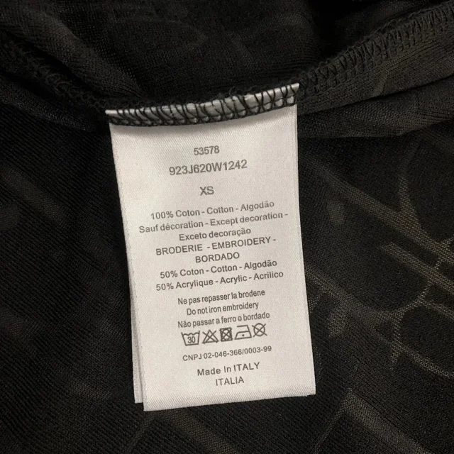 Dior T-Shirts Oblique-pattern crew-neck product detail image 7