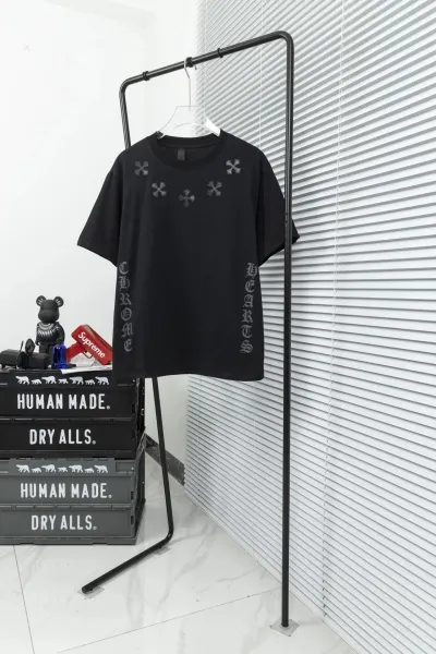 Chrome Hearts Cross Embroidery Black T-Shirt - 1