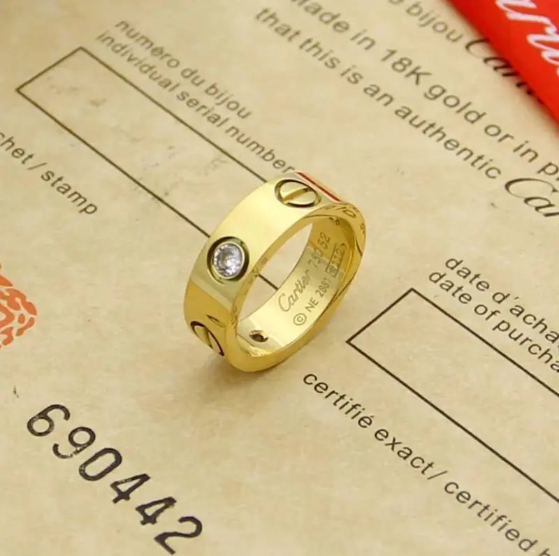 Cartier Love Ring 18K Yellow Gold Single Diamond Ring - 1