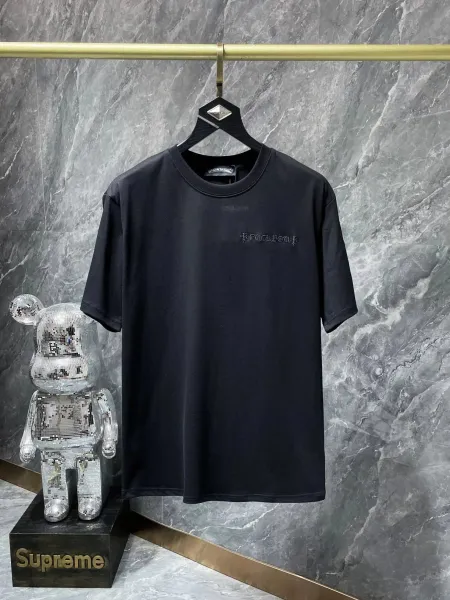 Chrome Hearts x Supreme Black Embroidered Logo T-Shirt - 1