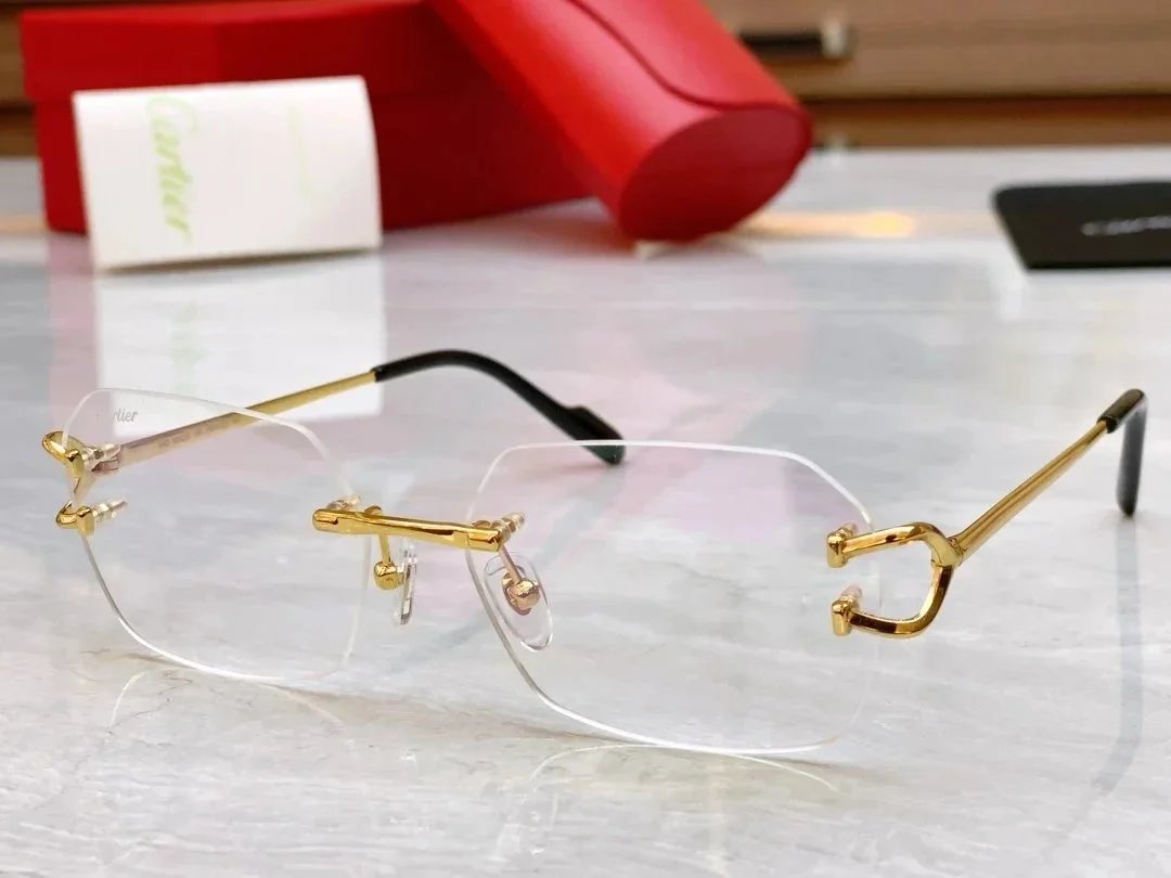 Cartier Eyewear CT0418O Rimless Rectangular Glasses image 4