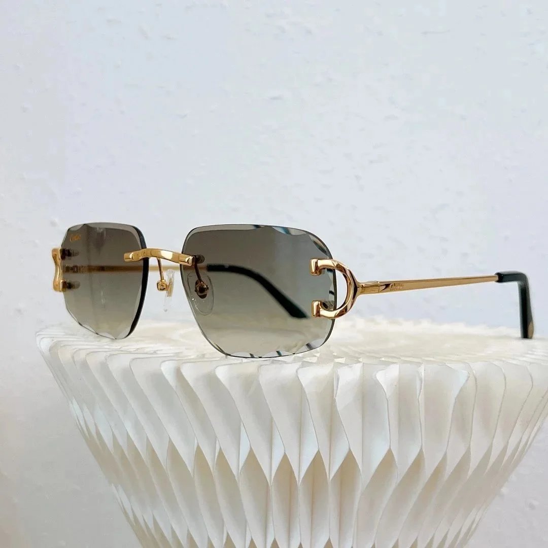 Cartier Eyewear CT0418O Rimless Rectangular Glasses — 24